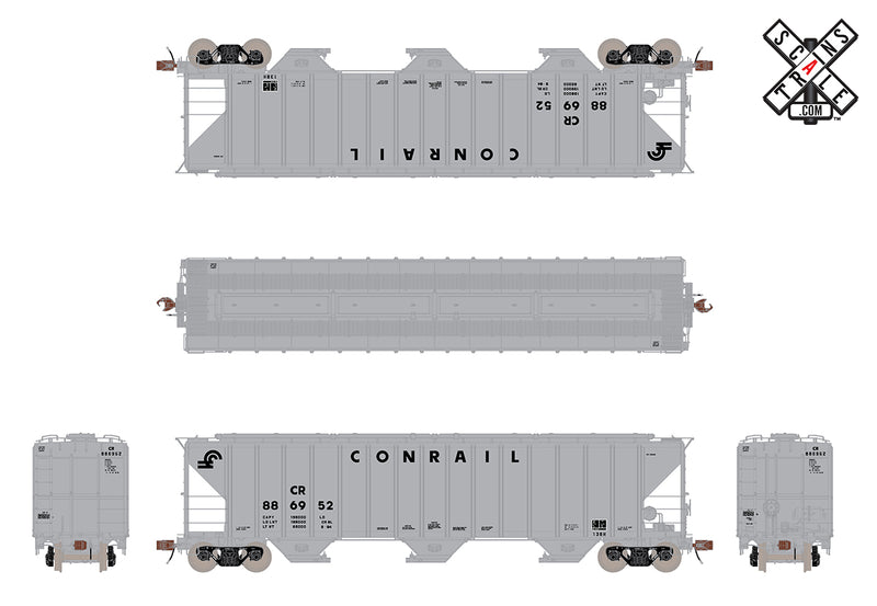 ScaleTrains 33029 HO Scale Rivet Counter PS-2CD 4785 Covered Hopper Conrail CR 886952