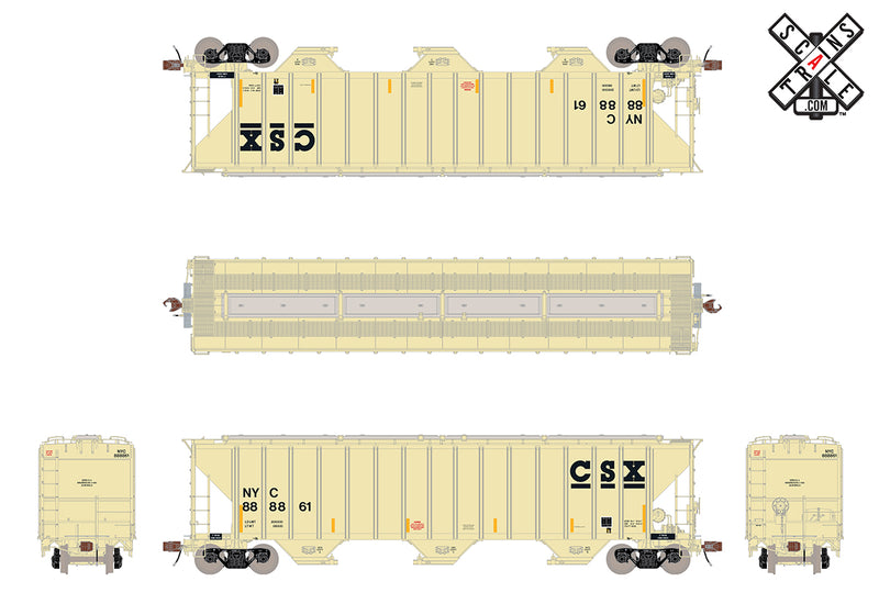 ScaleTrains 33031 HO Scale Rivet Counter PS-2CD 4785 Covered Hopper CSX / NYC 888861