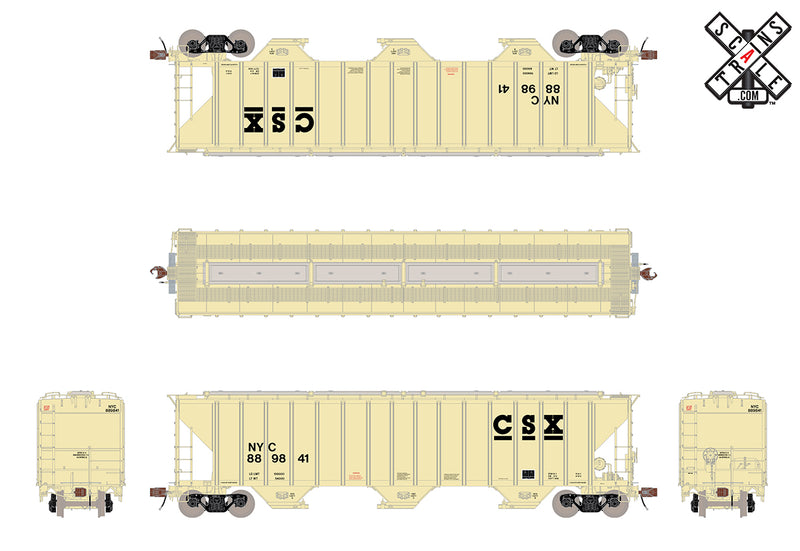 ScaleTrains 33034 HO Scale Rivet Counter PS-2CD 4785 Covered Hopper CSX / NYC 889841
