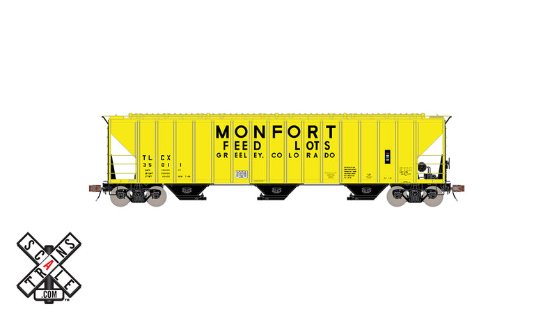 ScaleTrains 33044 HO Scale Rivet Counter PS-2CD 4785 Covered Hopper Monfort TLCX 35014