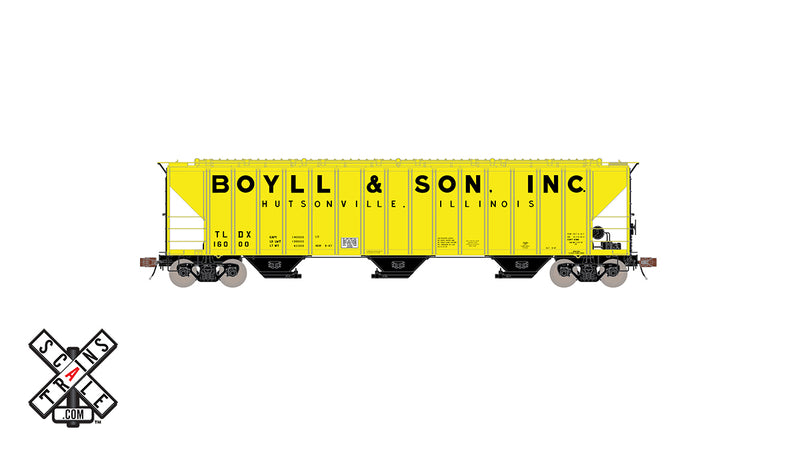 ScaleTrains 33052 HO Scale Rivet Counter PS-2CD 4785 Covered Hopper Boyll & Son TLDX 16001