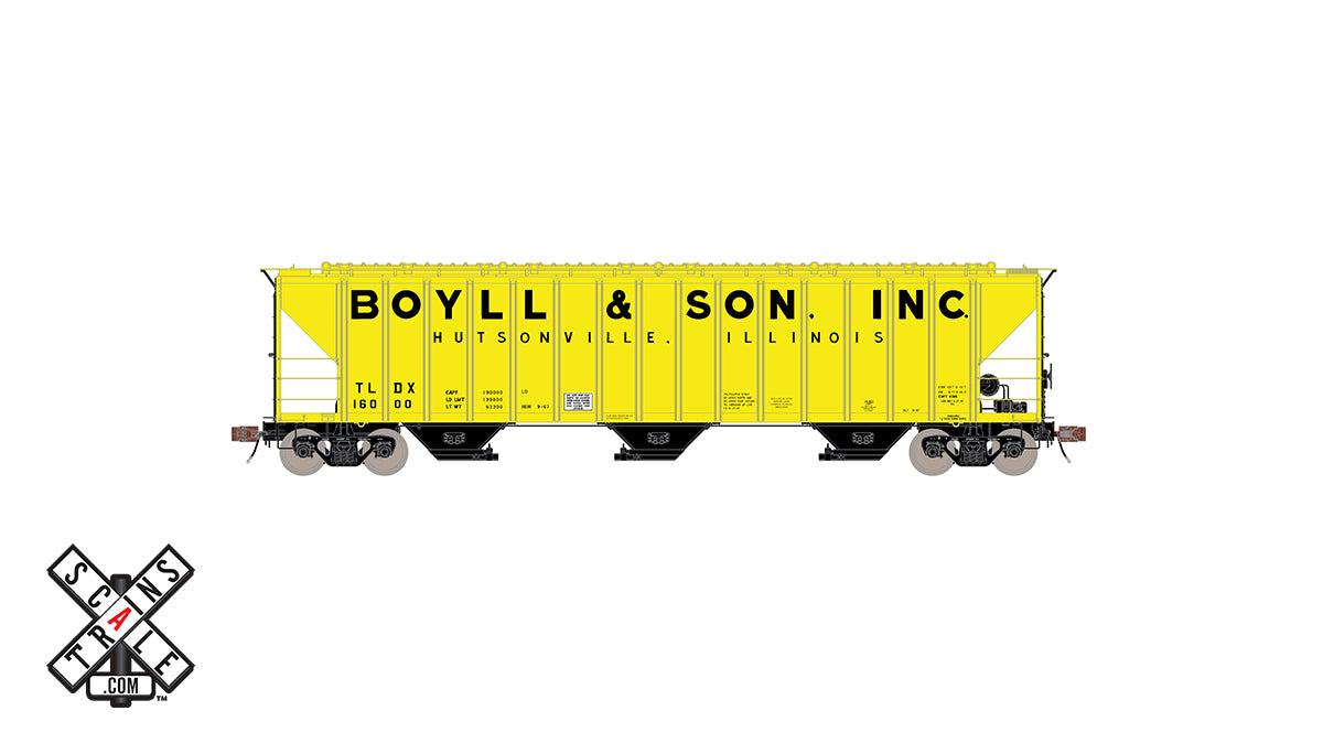 ScaleTrains 33052 HO Scale Rivet Counter PS-2CD 4785 Covered Hopper Boyll & Son TLDX 16001