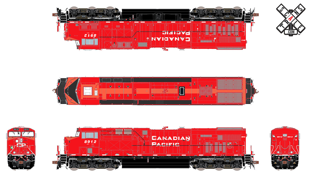ScaleTrains 33059 Rivet HO Scale GE ES44AC DRF-44 GEVo Canadian Pacific CP 8937 DCC