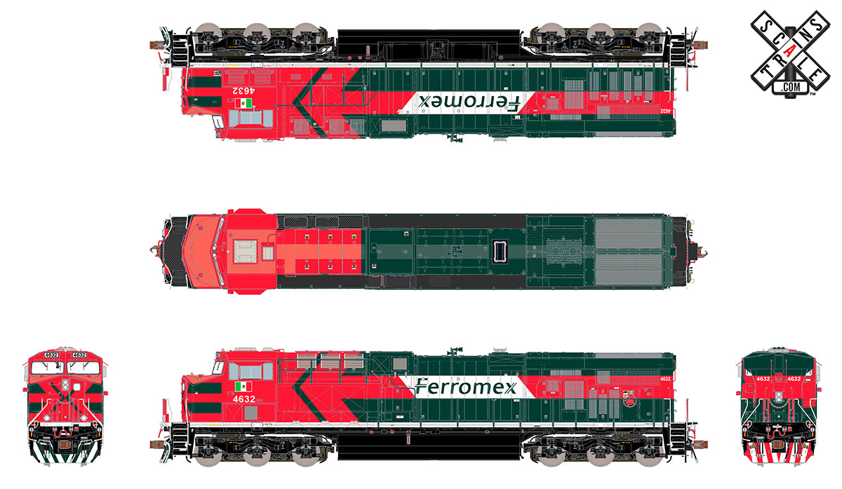 ScaleTrains 33074 Rivet HO GE ES44AC Ferromex FXE 4632