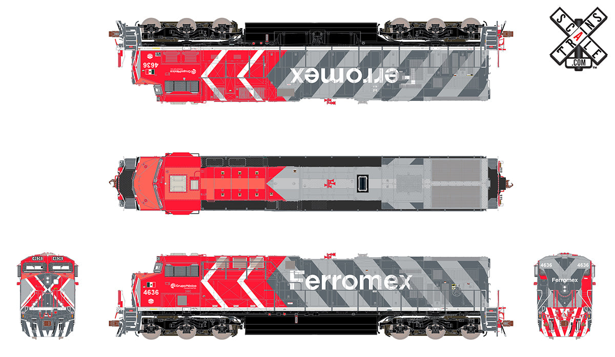 ScaleTrains 33077 Rivet HO GE ES44AC Ferromex "Zebra" FXE 4636 DCC Sound