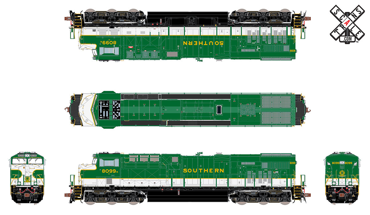 ScaleTrains 33085 Rivet HO GE ES44AC GEVo Norfolk Southern "Southern" NS 8099 DCC Sound