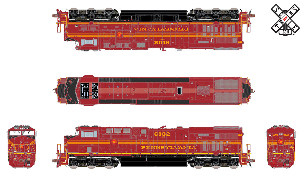 ScaleTrains 33088 Rivet HO GE ES44AC GEVo Norfolk Southern Pennsylvania NS 8102