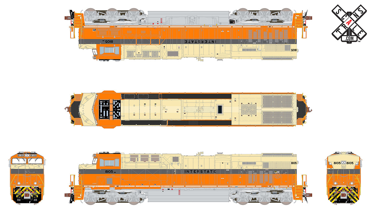 ScaleTrains 33089 Rivet HO GE ES44AC GEVo Norfolk Southern Interstate NS 8105 DCC Sound