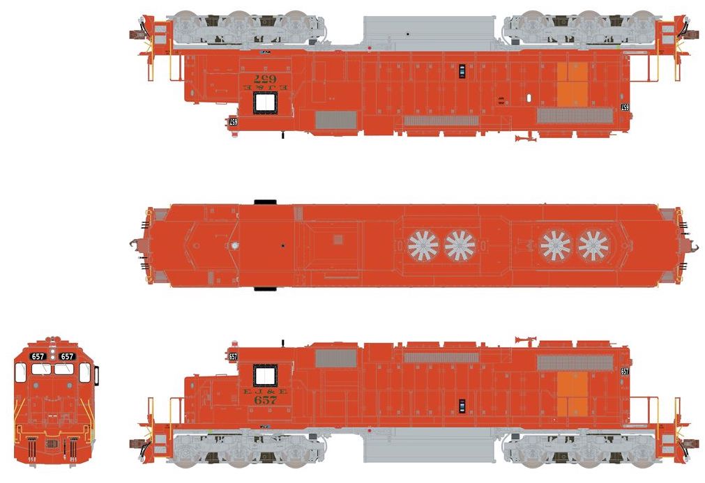 ScaleTrains 33117 HO Scale EMD SD38-2 Diesel Elgin Joliet & Eastern EJ&E 657 DCC LokSound