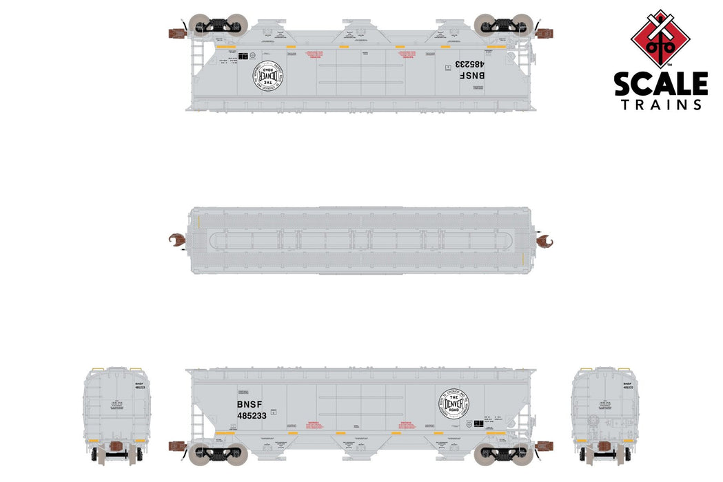ScaleTrains 33222 Rivet N Scale Gunderson 5188 Covered Hopper FW&D Heritage BNSF 485233