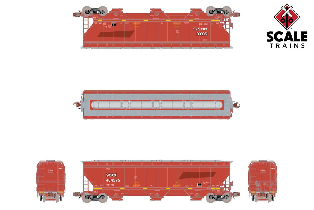 ScaleTrains 33264 Rivet N Scale Gunderson 5188 Covered Hopper ex-BNSF ...