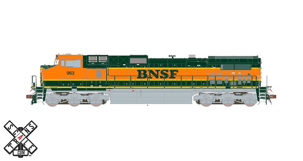 ScaleTrains 33447 Rivet Counter HO Scale GE Dash 9 (C44-9W) BNSF Heritage I 1000