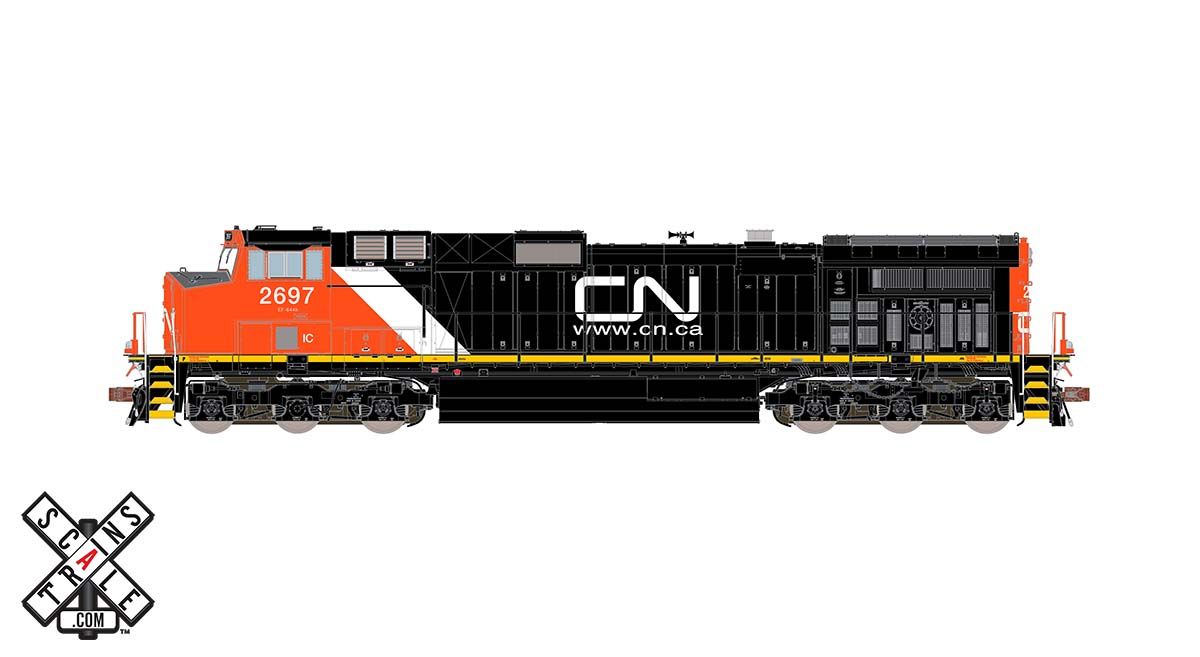 ScaleTrains 33452 Rivet HO Scale GE Dash 9 (C44-9W) Canadian National IC/CN 2697 DCC and LokSound
