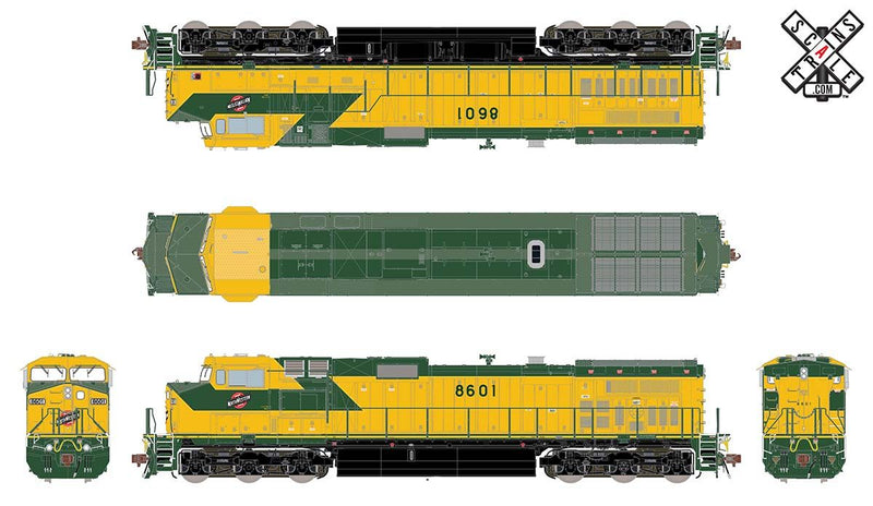 ScaleTrains 33468 Rivet HO Scale GE Dash 9 (C44-9W) Chicago NorthWestern CN&W 8647 DCC and LokSound