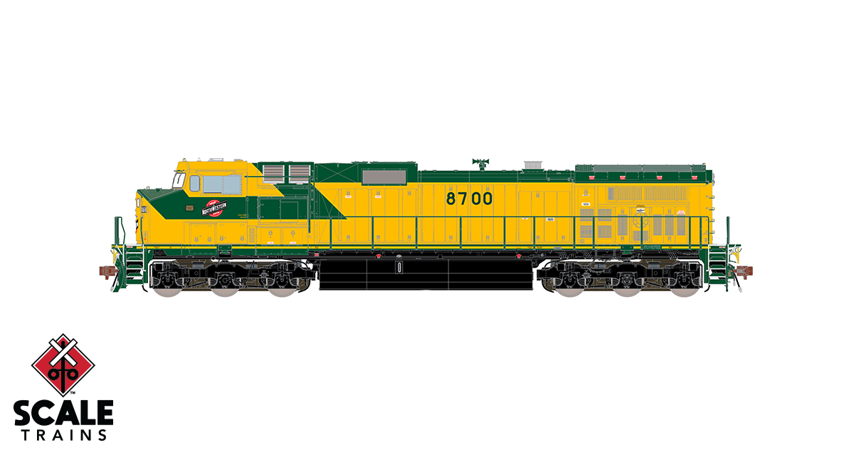 ScaleTrains 33473 Rivet Counter HO Scale GE Dash 9 (C44-9W) Chicago NorthWestern CN&W 8700