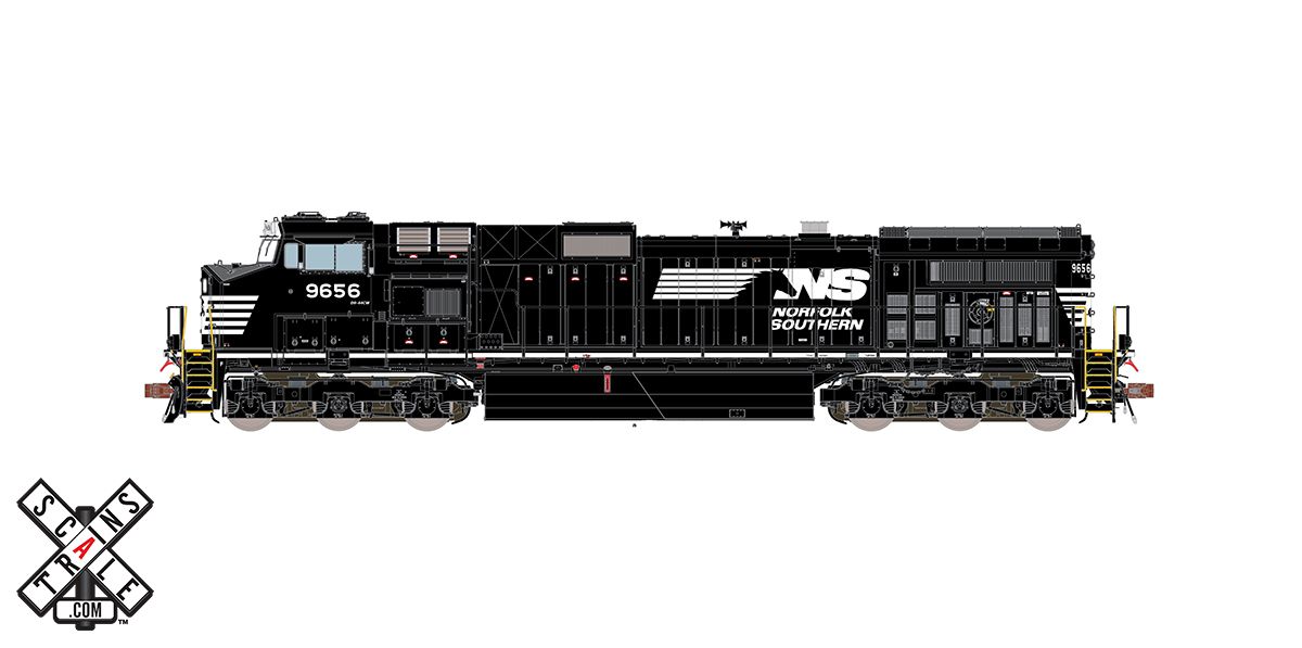 ScaleTrains 33480 Rivet HO Scale GE Dash 9 (C40-9W) Norfolk Southern NS 9656 DCC and LokSound