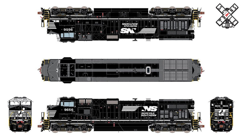 ScaleTrains 33481 Rivet Counter HO Scale GE Dash 9 (C40-9W) Norfolk Southern NS 9656