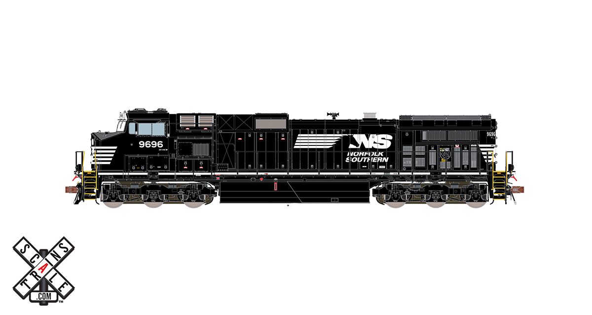 ScaleTrains 33484 Rivet HO Scale GE Dash 9 (C40-9W) Norfolk Southern NS 9696 DCC and LokSound