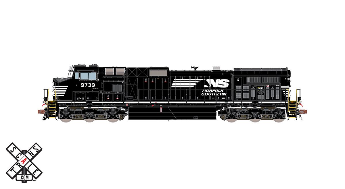 ScaleTrains 33488 Rivet HO Scale GE Dash 9 (C40-9W) Norfolk Southern NS 9739 DCC and LokSound