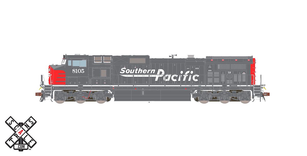 ScaleTrains 33496 Rivet HO Scale GE Dash 9 (C44-9W) Southern Pacific SP 8168 DCC and LokSound