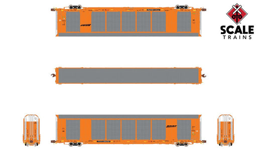 ScaleTrains 33726 Rivet N Scale Gunderson Multi-Max Autorack Orange BNSF 694753