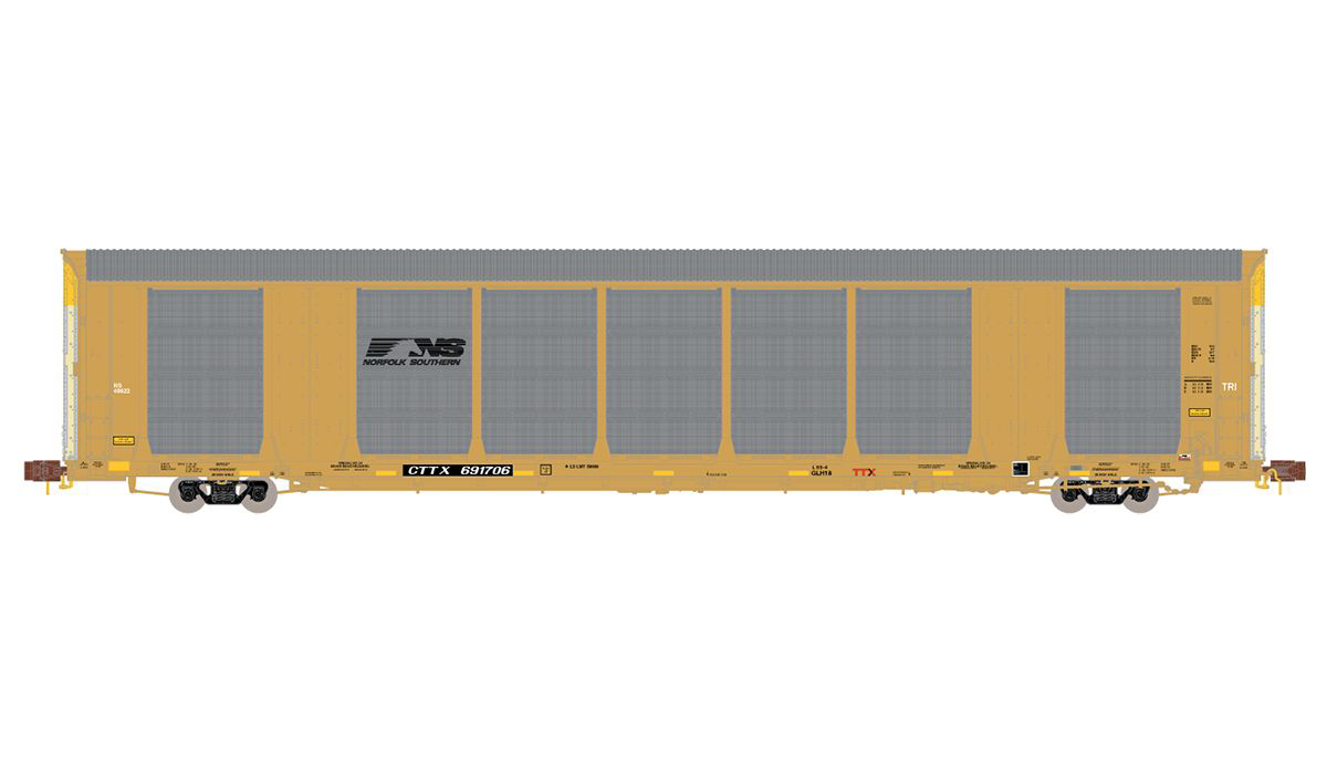 ScaleTrains 33754 Rivet N Scale Gunderson Multi-Max Autorack Norfolk Southern NS CTTX 691726