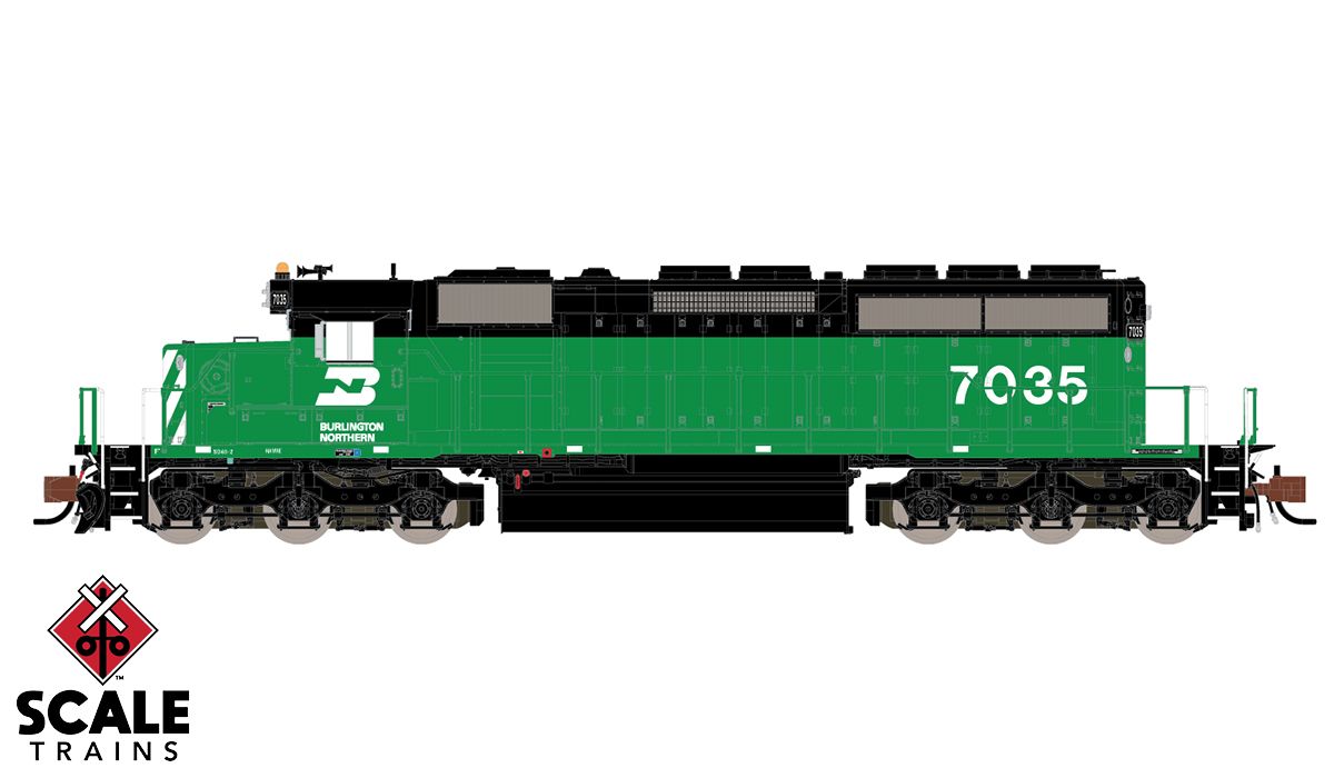 ScaleTrains 33784 Rivet N Scale EMD SD40-2 Burlington Northern BN 7035