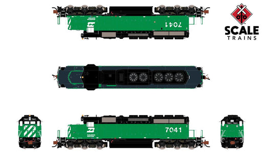 ScaleTrains 33786 Rivet N Scale EMD SD40-2 Burlington Northern BN 7041