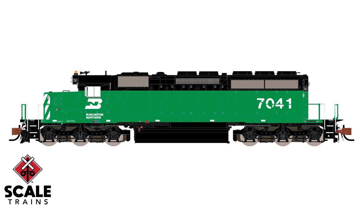 ScaleTrains 33786 Rivet N Scale EMD SD40-2 Burlington Northern BN 7041