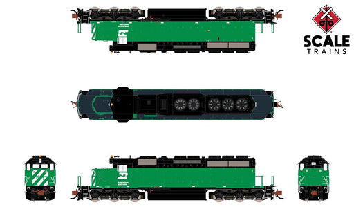 ScaleTrains 33787 Rivet N Scale SD40-2 Burlington Northern BN 7048 DCC LokSound