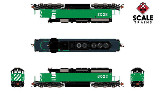 ScaleTrains 33793 Rivet N Scale SD40-2 Burlington Northern BN 8023 DCC LokSound