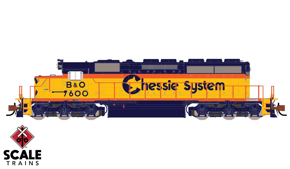 ScaleTrains 33798 Rivet N Scale EMD SD40-2 Chessie System B&O 7604