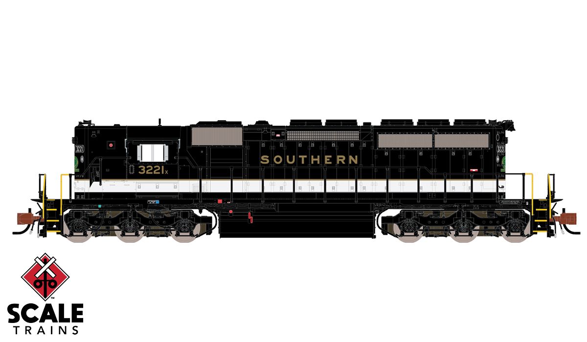 ScaleTrains 33807 Rivet N Scale EMD High Hood SD40-2 "Gold" Southern 3221X DCC LokSound