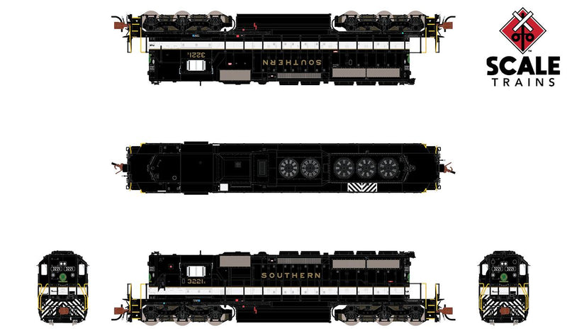 ScaleTrains 33810 Rivet N Scale EMD High Hood SD40-2 "Gold" Southern 3224J