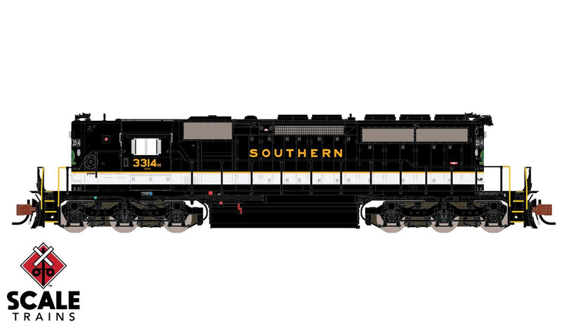 ScaleTrains 33813 Rivet N Scale EMD High Hood SD40-2 "Dulux" Southern 3314H DCC LokSound