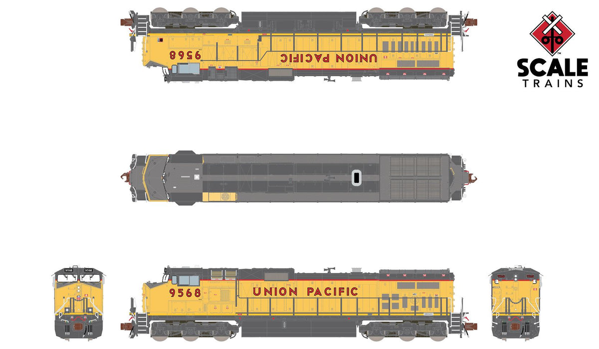 ScaleTrains 38543 Rivet Counter N Scale GE Dash 9-44CW Union Pacific UP 9568 DCC and LokSound