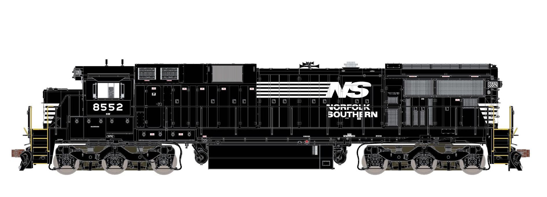 ScaleTrains 38733 Rivet HO GE C39-8 Phase Ib "Ditch Lights" Norfolk Southern NS 8552 DCC & Sound