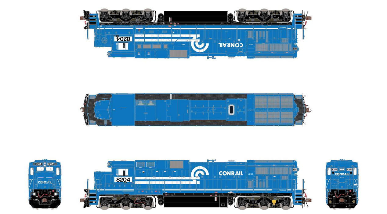 ScaleTrains 38748 Rivet HO GE C39-8 Phase III "Ex-CR" Norfolk Southern NS 8204 DC