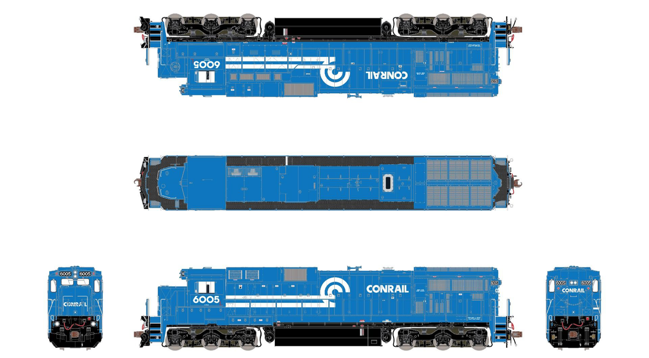 ScaleTrains 38755 Rivet HO GE C39-8 Phase III "Ditch Lights" Conrail CR 6005 DCC & Sound