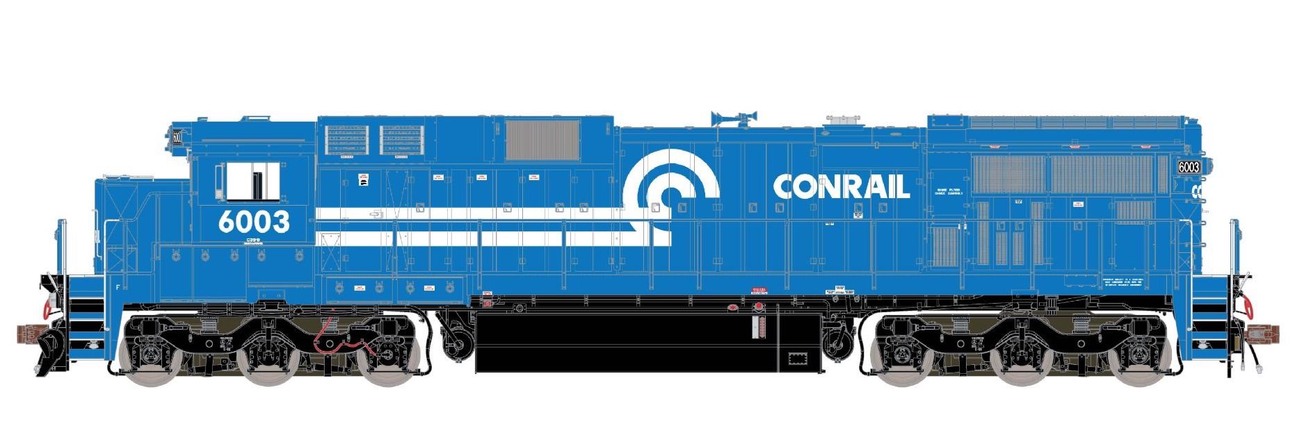 ScaleTrains 38757 Rivet HO GE C39-8 Phase III "Ditch Lights" Conrail CR 6003 DCC & Sound