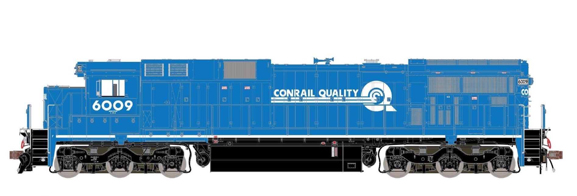 ScaleTrains 38759 Rivet HO GE C39-8 Phase III "Ditch Lights" Conrail Quality CR 6009 DCC & Sound