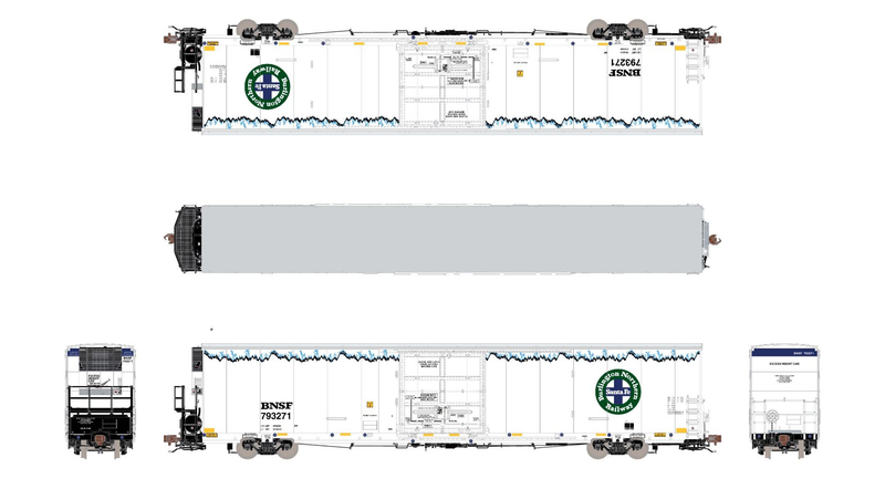 ScaleTrains 38915 Rivet HO Scale 82’ 7883 Reefer (Carrier) BNSF 793336
