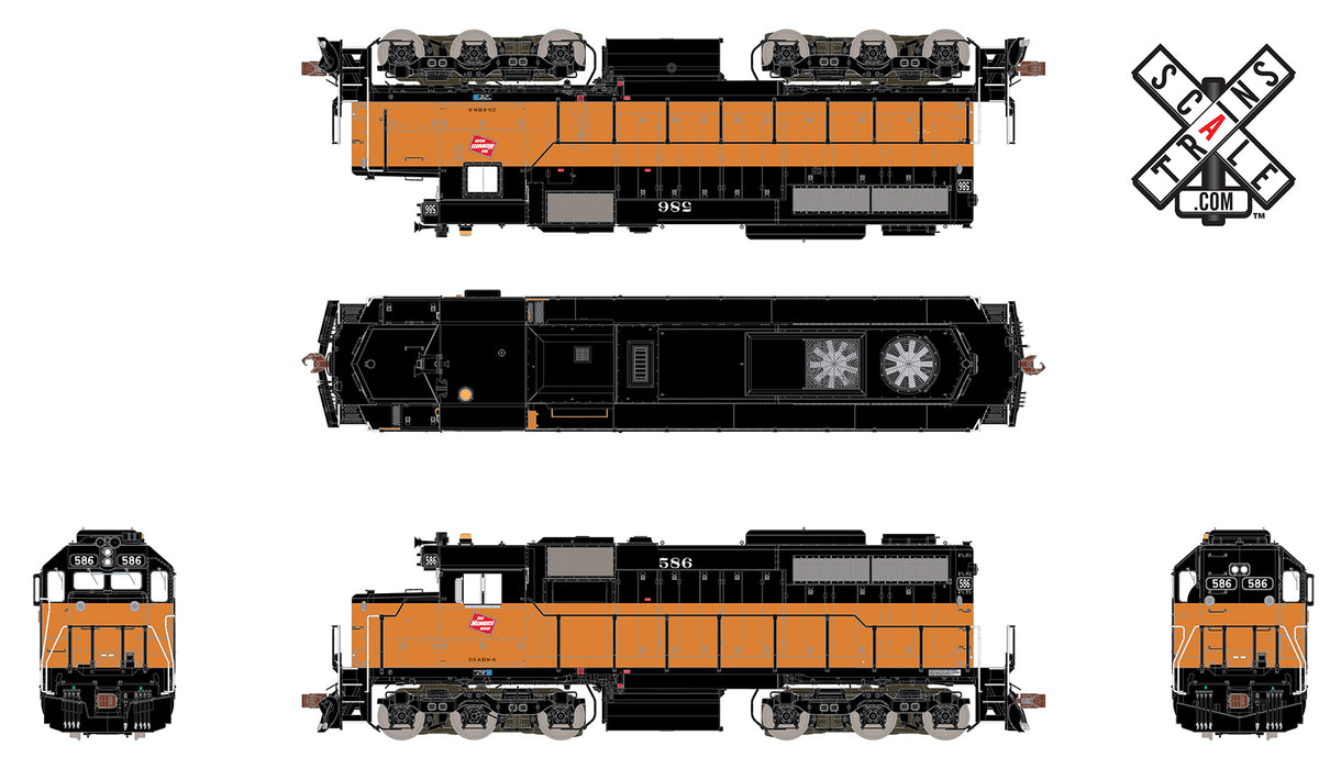 ScaleTrains 70024 HO Scale Museum Quality EMD SDL39 Milwaukee Road MILW 590 DCC Sound