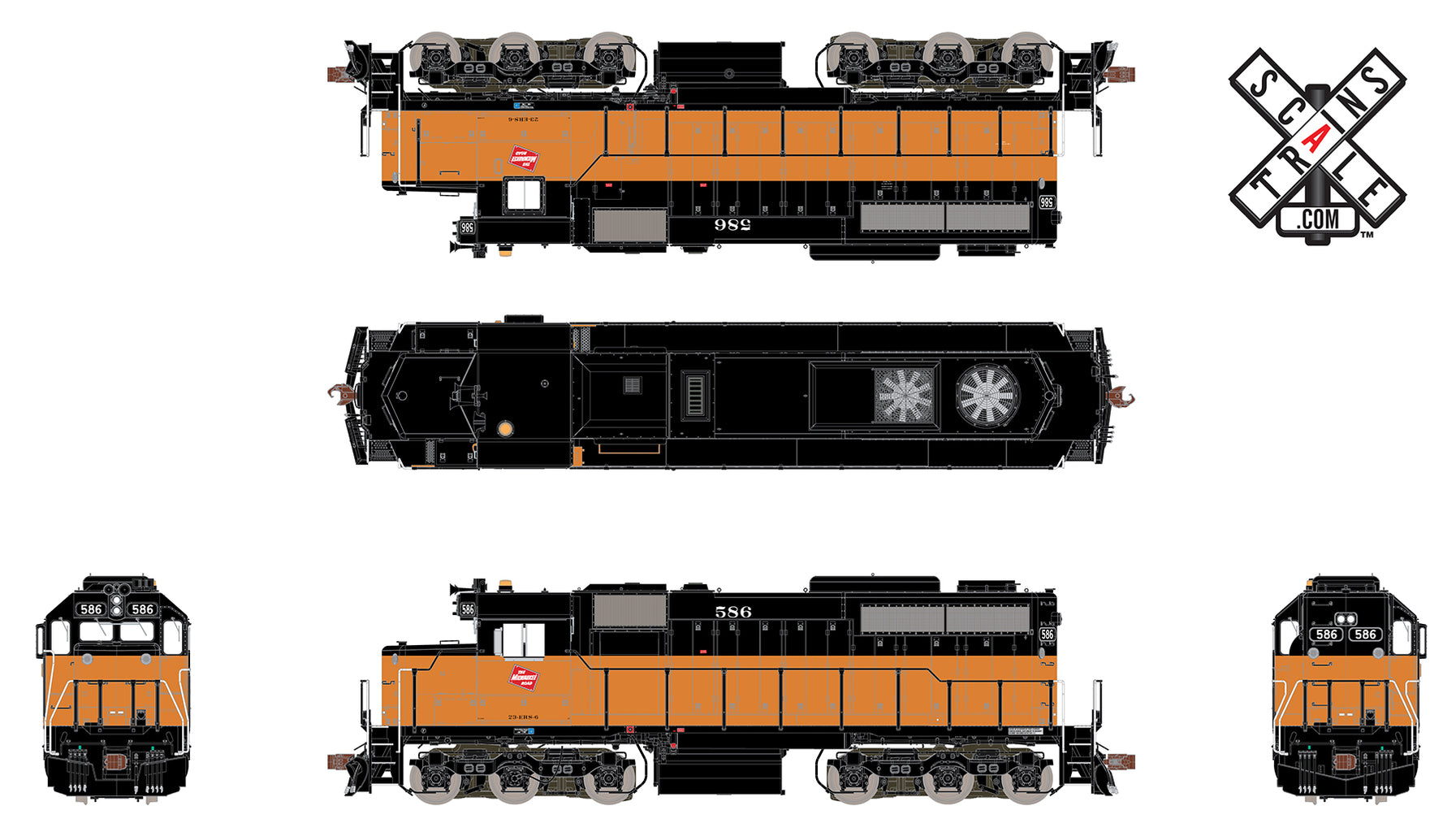 Sdl39 ScaleTrains 70024 HO Scale Museum Quality EMD SDL39 Milwaukee Road MIL ...