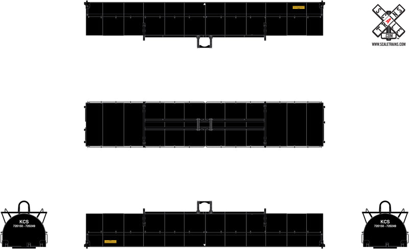 ScaleTrains HO Scale 32341 Thrall-Trinity 42' Steel Coil Car Kansas City Southern KCS 720209