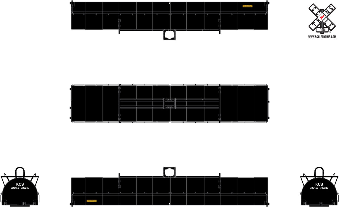 ScaleTrains HO Scale 32341 Thrall-Trinity 42' Steel Coil Car Kansas City Southern KCS 720209