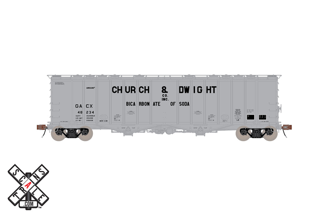 ScaleTrains HO Scale 32997 Rivet 4180 Airslide Hopper Church & Dwight GACX 48246