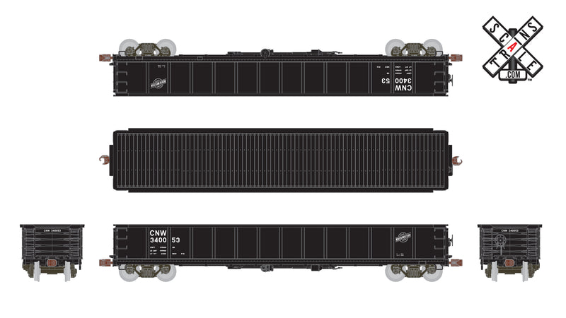 ScaleTrains Kit Classics 1152 CB&Q Havelock Shops 52'6" Gondola Chicago & NorthWestern CNW 340268