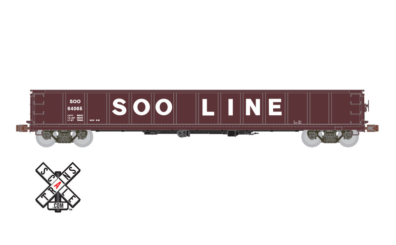 ScaleTrains Kit Classics 1159 CB&Q Havelock Shops 52'6" Gondola SOO Line 64065