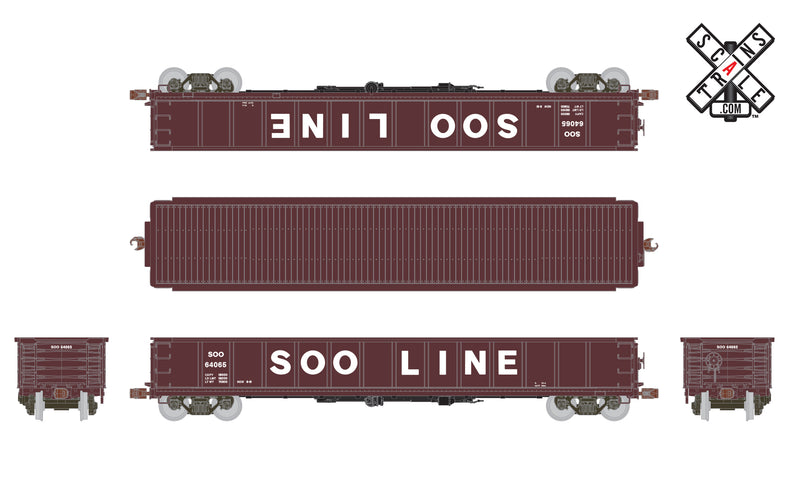 ScaleTrains Kit Classics 1161 CB&Q Havelock Shops 52'6" Gondola SOO Line 64092